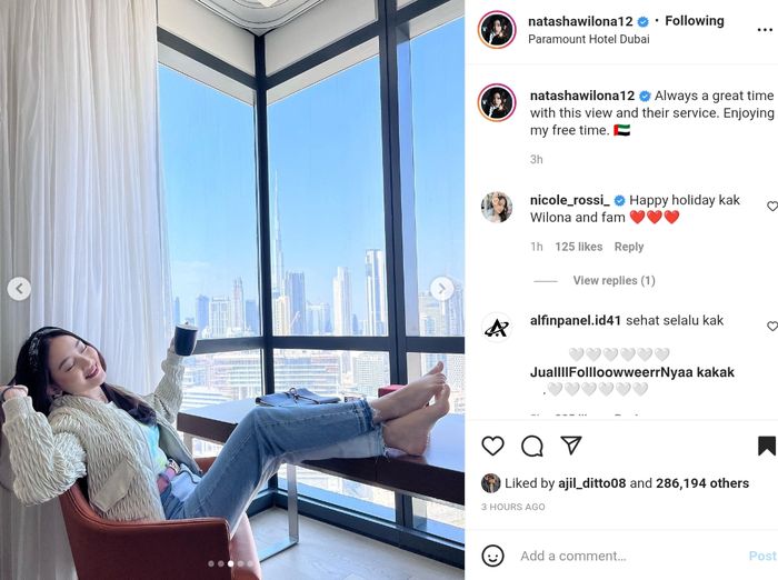 Unggahan Natasha Wilona