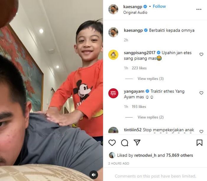 Postingan Kaesang Pangarep