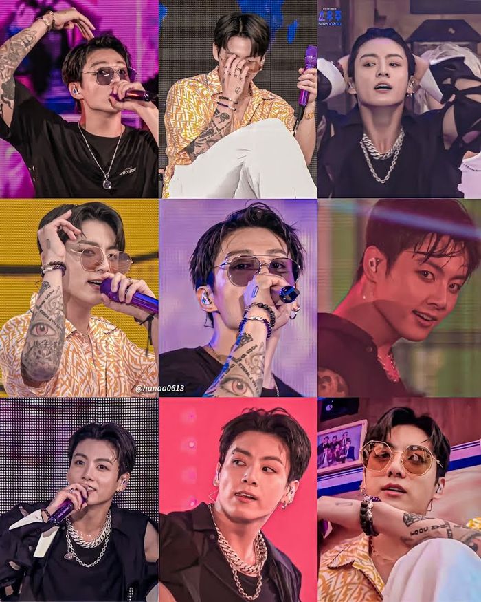 Kolase foto Jungkook perlihatkan tatonya