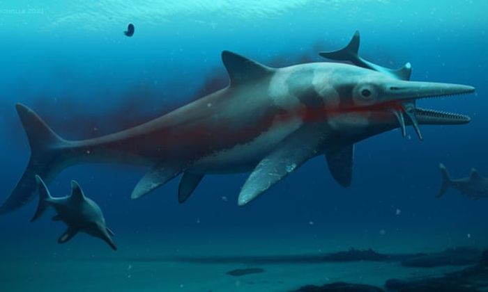 Ilustrasi ichthyosaurus.