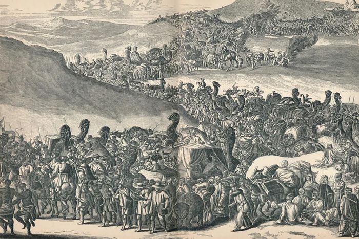 Mansa Musa dalam perjalanan haji ke Mekah.