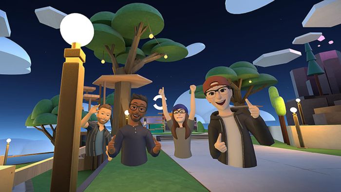 Tampilan metaverse yang dibuat oleh Meta, nama baru untuk perusahaan Facebook. Mark Zuckerberg yakin, dunia virtual ini bisa bersatu dengan dunia nyata.