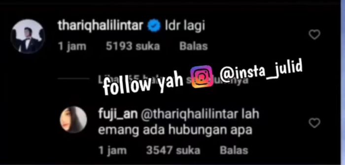 Komentar Fuji yang diduga beri kode ke Thariq Halilintar