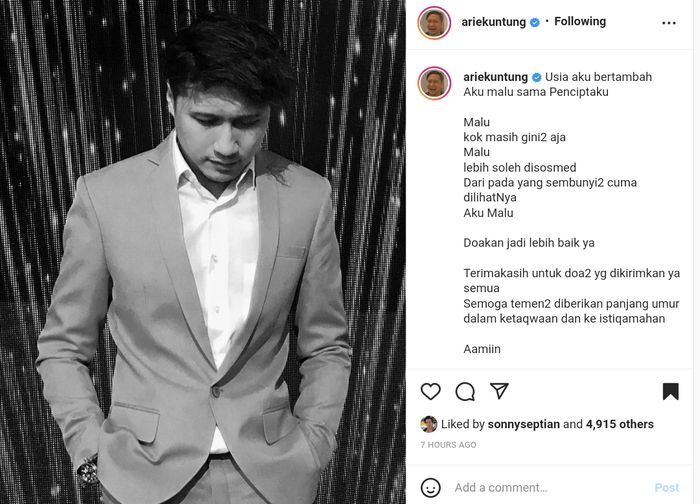 Unggahan Arie Untung 