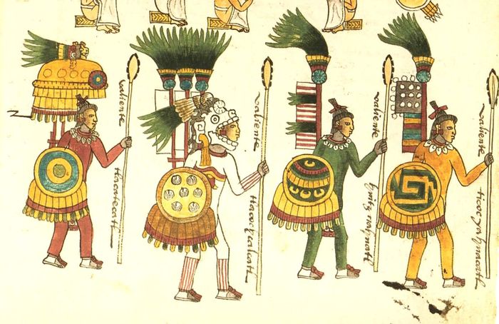 Ilustrasi prajurit Aztec.