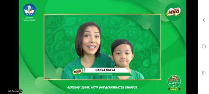 Presenter Nadia Mulya merasakan manfaat dari platform edukasi olahraga Milo Active Academy.