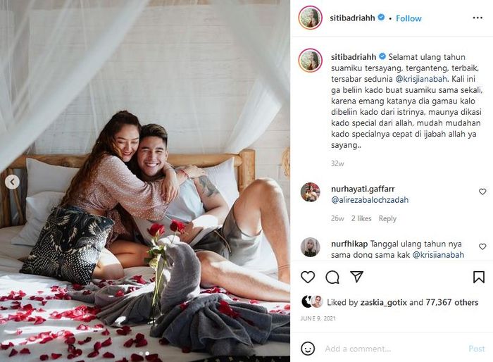 Postingan Siti Badriah