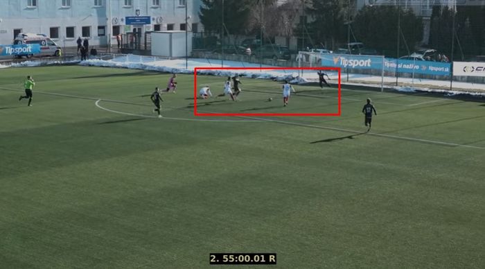 Egy Maulana Vikri saat mencetak gol dalam laga Zlate Moravce vs FK Senica, yang dianulir wasit (22/1/2022). 