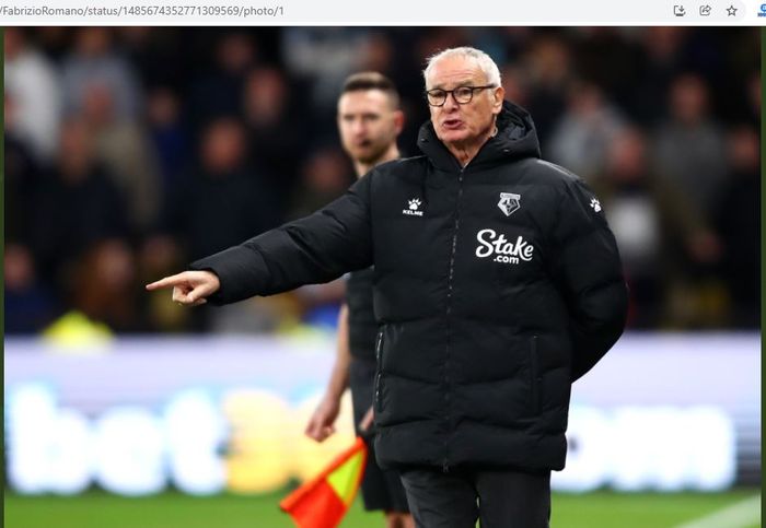 Claudio Ranieri saat melatih Watford.