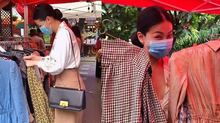 Ratu Kecantikan belanja di pasar loak