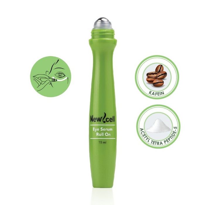 Rekomendasi eye cream brand lokal: New Cell Eye Serum Roll On.