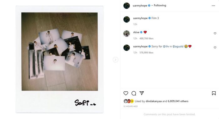 J-Hope unggah foto-foto hasil jepretannya di Instagram