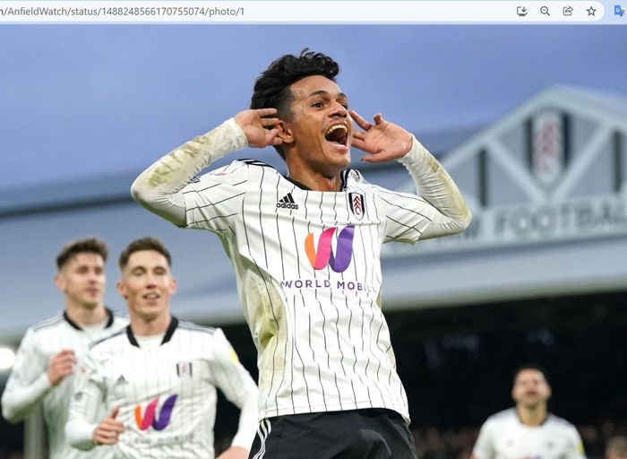 Wonderkid Fulham, Fabio Carvalho, yang menjadi incaran Liverpool.