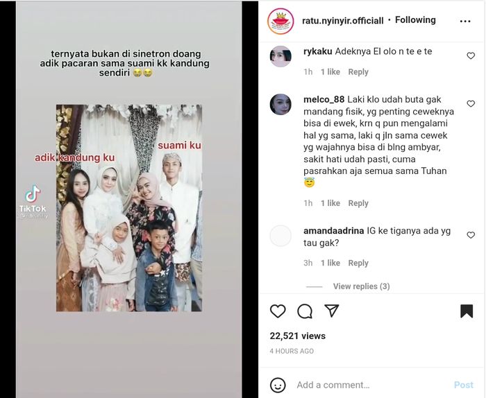 Suami main serong dengan adik sendiri, wanita ini tangkap basah keduanya lakukan hal ini di kamar kost.