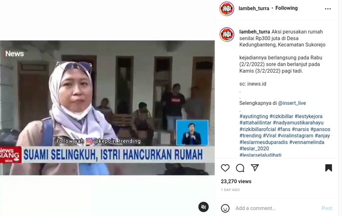 Sudarmi menceritakan alasannya merobohkan rumah.