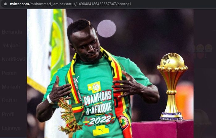 Menurut Sadio Mane, trofi Piala Afrika lebih istimewa ketimbang Liga Champions