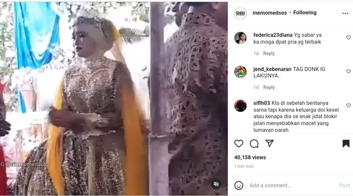 Pengantin pria kabur saat hendak akad nikah, pengantin wanita ini nelangsa nangis di pelaminan.