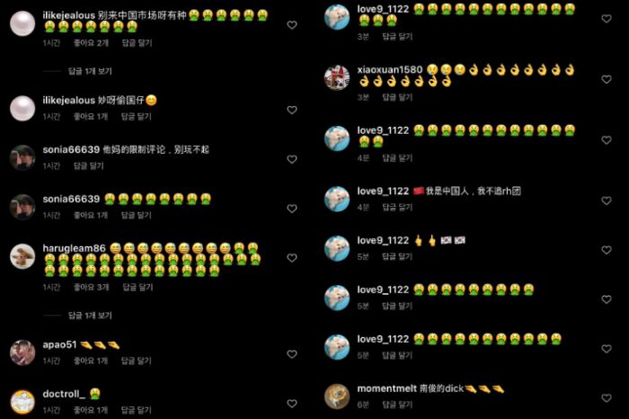 Kolase komentar netizen China