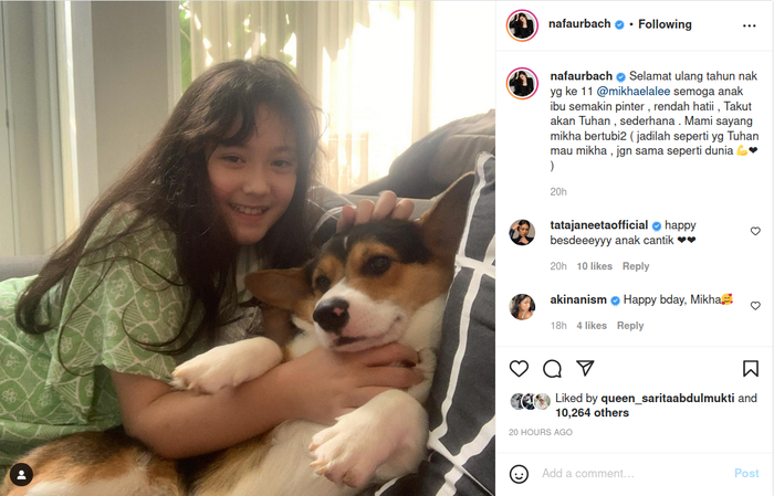 Sang ibu tuliskan doa dan harapan mendalam untuk putrinya, ternyata ini arti nama anak Nafa Urbach yang sedang rayakan ulang tahun.
