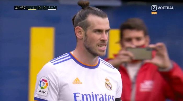 Winger Real Madrid, Gareth Bale, tampil melawan Villarreal di Stadion de la Ceramica dalam partai pekan ke-24 Liga Spanyol 2021-2022 pada Sabtu (12/2/2022) pukul 22.15 WIB