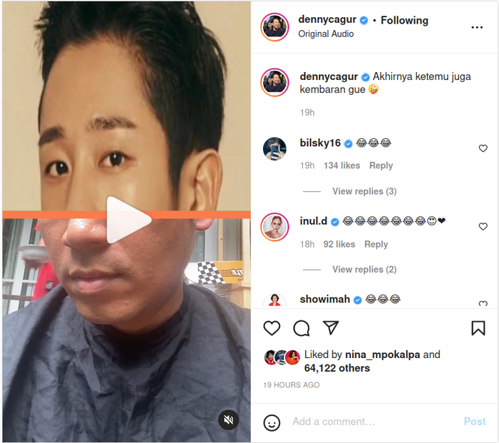 Masih tak menyerah sandingkan potretnya dengan Jung Hae In, Ternyata begini arti nama Denny Cagur yang justru punya makna tersembunyi.