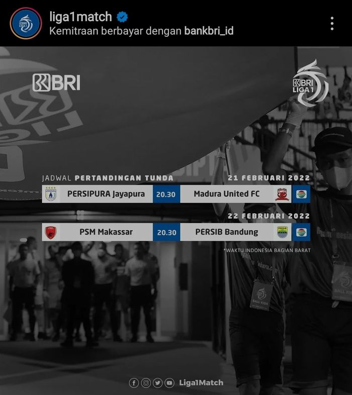 Jadwal Tunda Liga 1 2021/2022