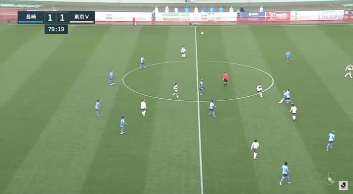 Laga pembuka Tokyo Verdy vs V-Varen Nagasaki di J-League 2, Sabtu (19/2/2022).