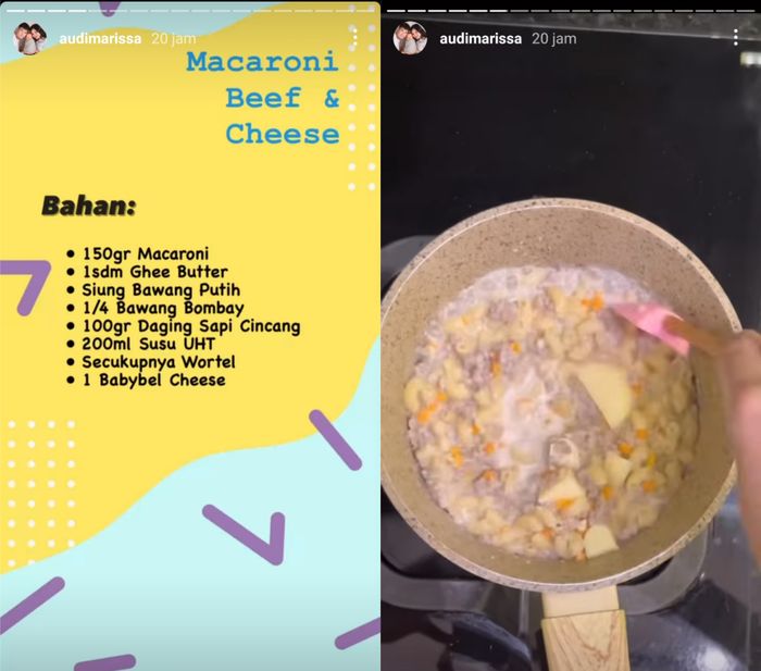 Resep Macaroni Beef and Cheese ala Audi Marissa untuk MPASI.