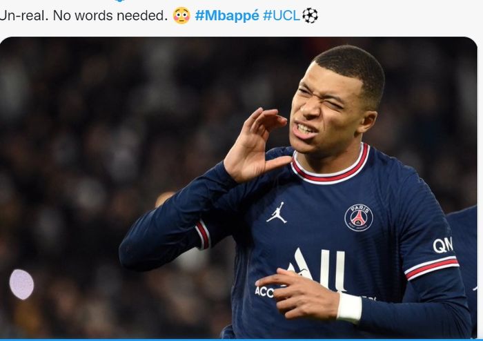 Pemain PSG, Kylian Mbappe.