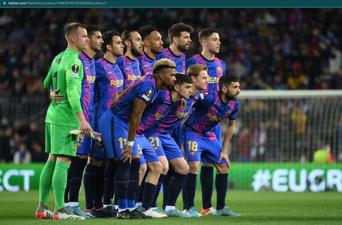 Skuad Barcelona di play-off Liga Europa 2021-2022.