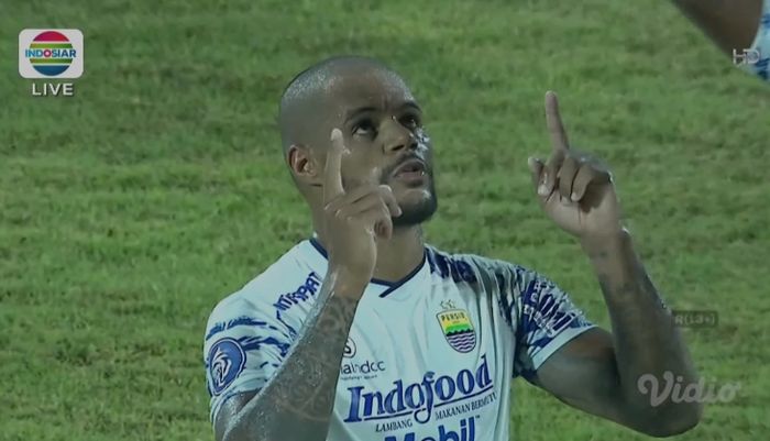 David Da Silva usai mengantarkan Persib mengalahkan Persija (1/3/2022).