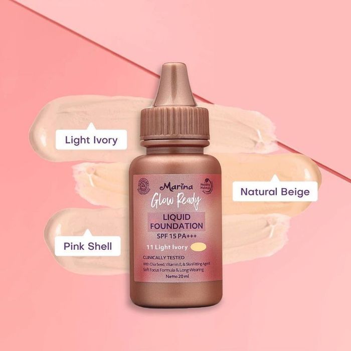 Rekomendasi foundation SPF dari brand kosmetik Marina.