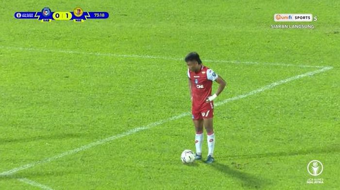 Bersama Sabah FC, Saddil Ramdani membuka Liga Malaysia musim 2022 saat melawan Negeri Sembilan di Stadion Likas, Jumat (4/3/2022).