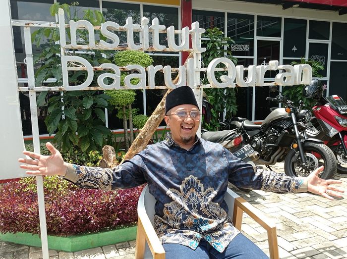 Ustaz Yusuf Mansur saat ditemui di Institut Daarul Quran, Cipondoh, Tangerang, Sabtu (5/3/2022).