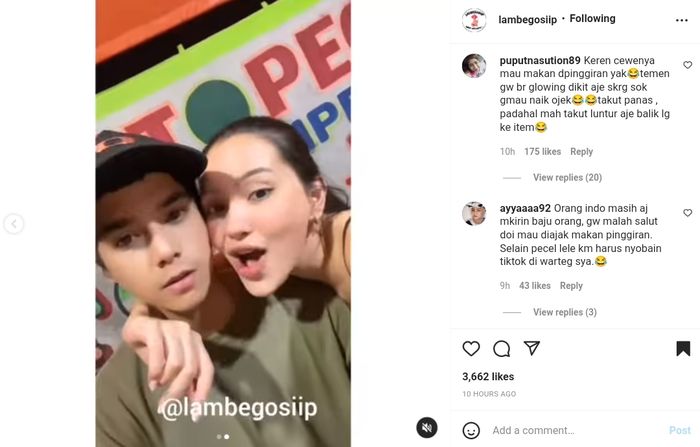 Al Ghazali dan Alyssa Daguise kencan di warung pecel lele
