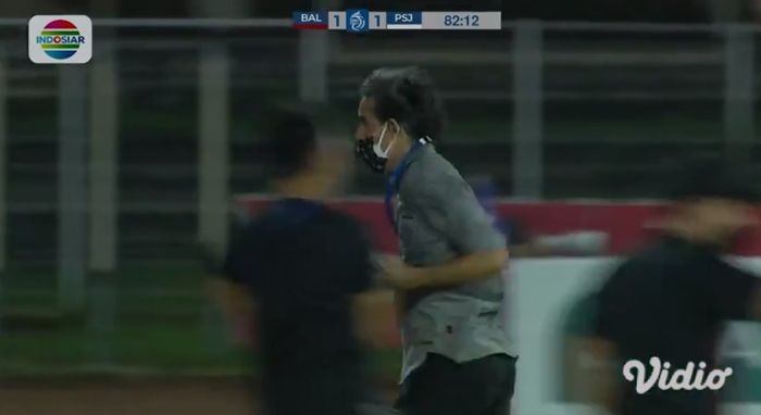 Stefano Cugurra alias Teco saat merayakan gol kemenangan Bali United atas Persija Jakarta (6/3/2022). 