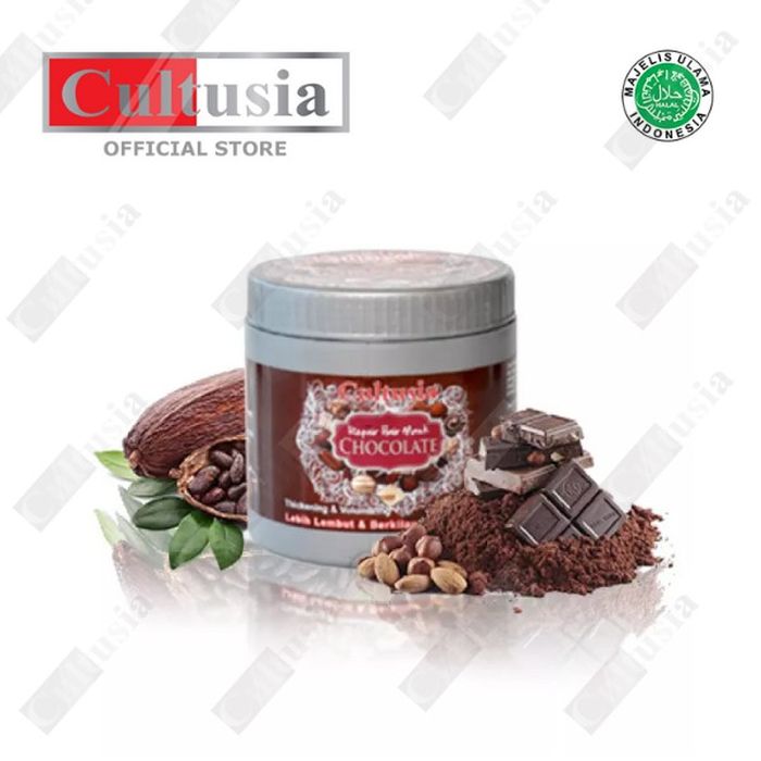 Rekomendasi masker rambut cokelat: Cultusia Hair Mask Chocolate.