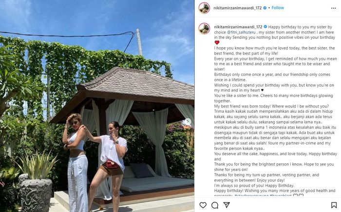 Begini isi curahan hati Nikita Mirzani soal perangai asli Fitri Salhuteru 