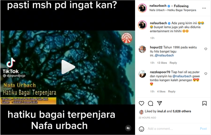 Mendadak pajang video klip saat masih jadi penyanyi hits di media sosial, arti nama Nafa Urbach ternyata punya makna berani dan mendalam.