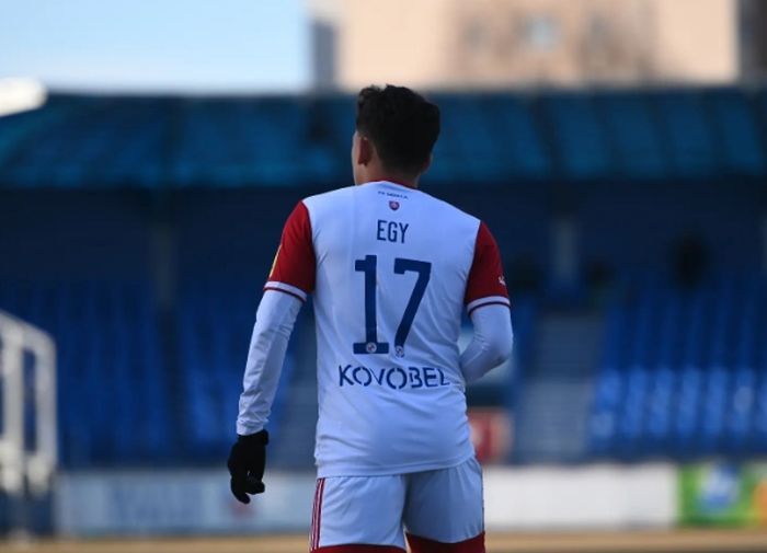 Egy Maulana Vikri dalam laga FK Senica vs Michalovce (13/3/2022). 