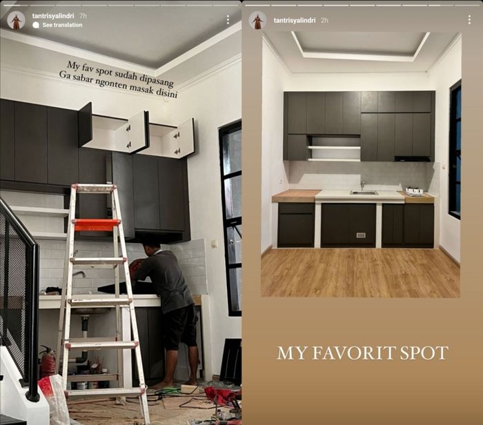 Dapur di rumah artis Tantri KotaK dan Arda Naff.