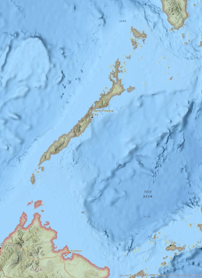 Pulau Palawan, Filipina. Kapal ekspedisi keliling dunia itu pernah singgah ke sini setelah tewasnya Magellan dalam Pertempuran Mactan di Cebu.