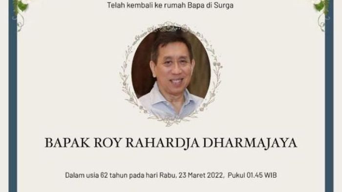 Ayah mertua Angela Tanoesoedibjo meninggal dunia.