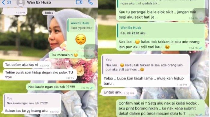 Wanita ajak bekas suami rujuk.