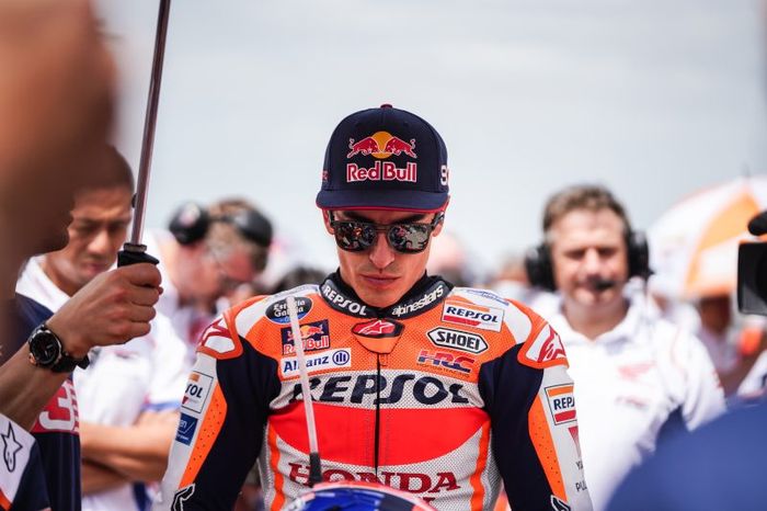 Persiapan Pembalap Repsol Honda, Marc Marquez menjelang tampil pada MotoGP Americas 2022, Senin (11/4/2022) dinihari WIB