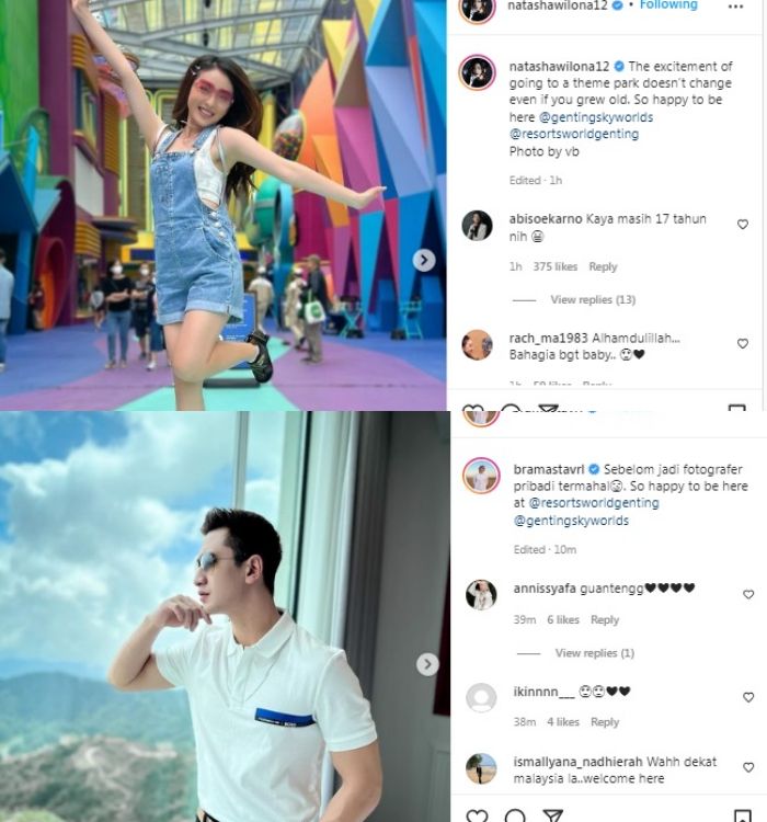 Natasha Wilona dan Verrell Bramasta liburan bareng ke Malaysia 