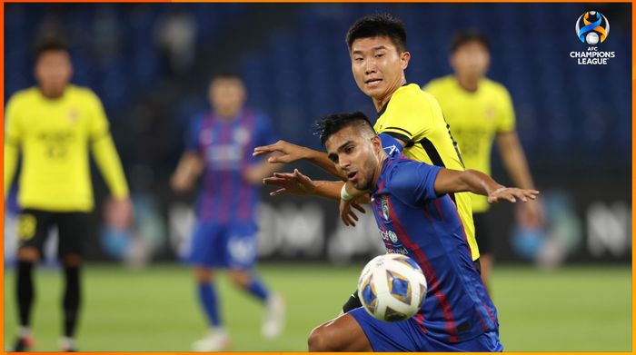 Perwakilan Klub Malaysia, Johor Darul Takzim saat membantai tim asal China Guangzhou FC dengan skor 5-0 pada Jum'ar (15/4/2022)
