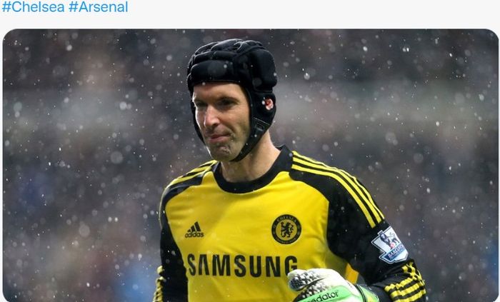 Mantan kiper Chelsea, Petr Cech, yang pernah memperkuat Chelsea dari 2004 sampai tahun 2015.