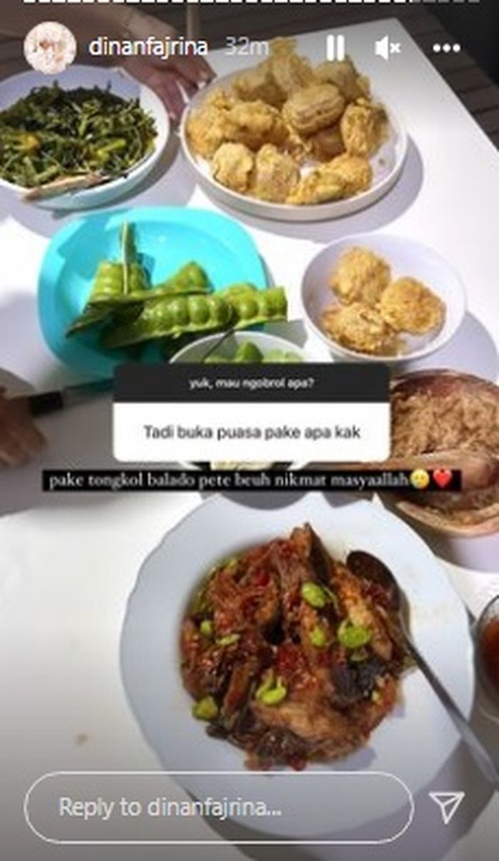Menu buka puasa Dinan Fajrina 