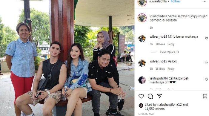 Potret liburan keluarga Verrell Bramasta dan keluarga Natasha Wilona